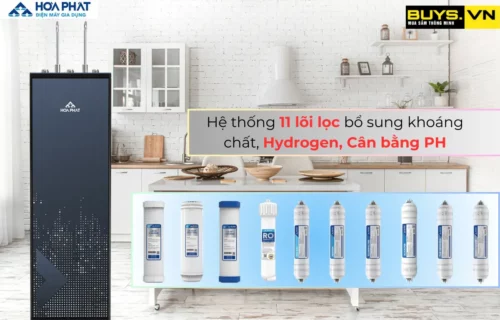 Máy lọc nước nóng lạnh HPN666 - Hệ thống lọc 11 lõi Hydrogen