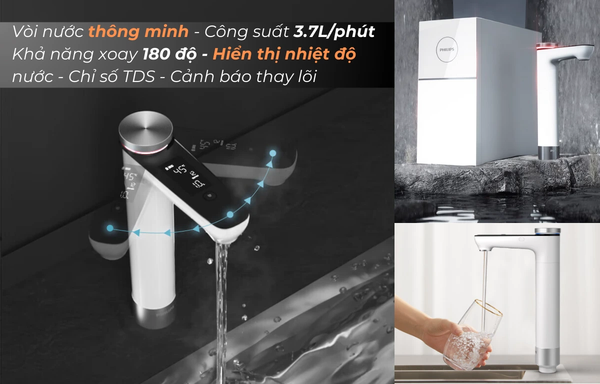 Vòi điện tử thông minh của Máy lọc nước Philips AUT7003 