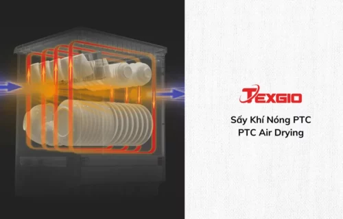 Máy rửa bát độc lập TEXGIO TGF8817B Perfect - sấy khí nóng PTC