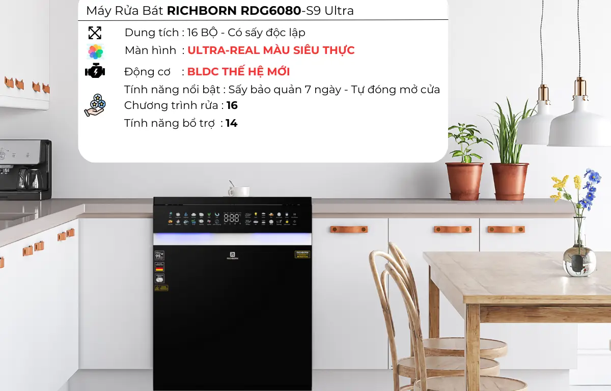 Máy Rửa Bát RICHBORN RDG6080-S9 Ultra- Buys.vn Mua sắm thông minh (1)