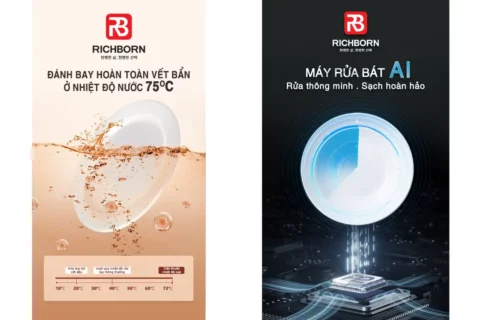 Máy Rửa Bát RICHBORN RDG6080-S9 Ultra- đèn UV diệt khuẩn