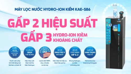 Máy lọc nước Hydro-ion kiềm Karofi KAE-S68 - Gấp 2 hiệu suất