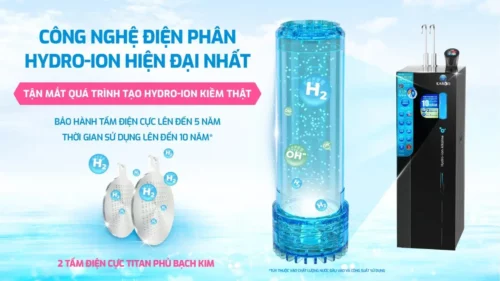 Máy lọc nước Hydro-ion kiềm Karofi KAE-S68 - công nghệ điện phân hiện đại