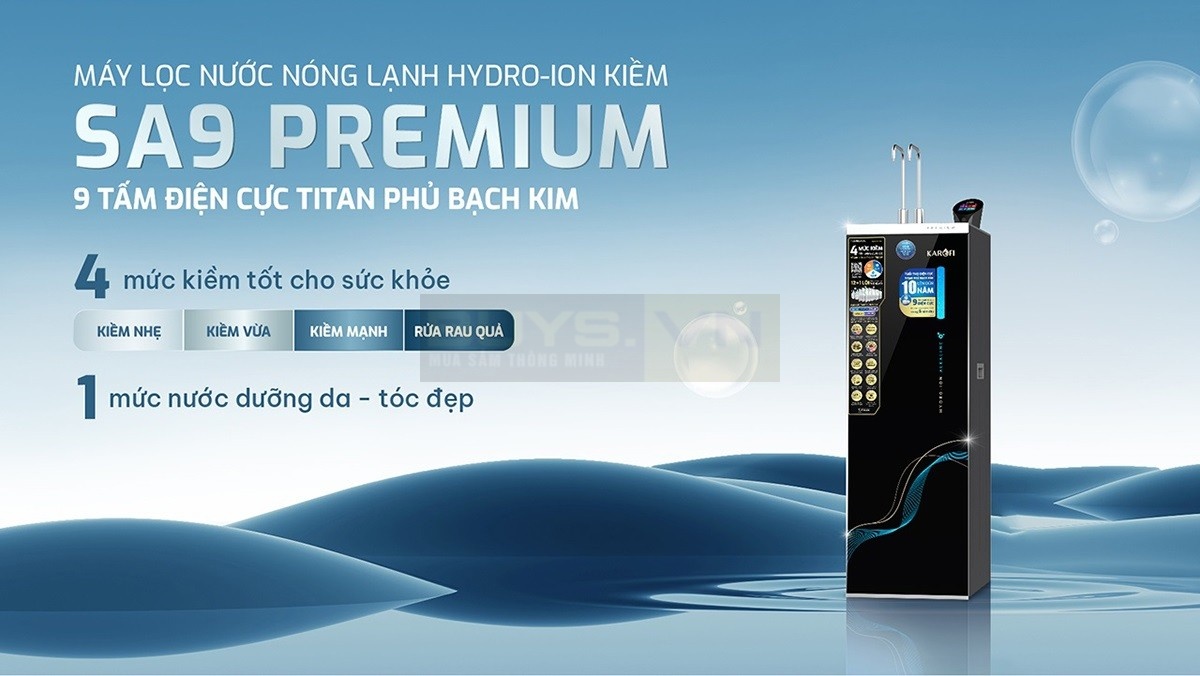 Máy lọc nước nóng lạnh Hydro-ion Kiềm Karofi SA9 PREMIUM- Buys.vn (14)