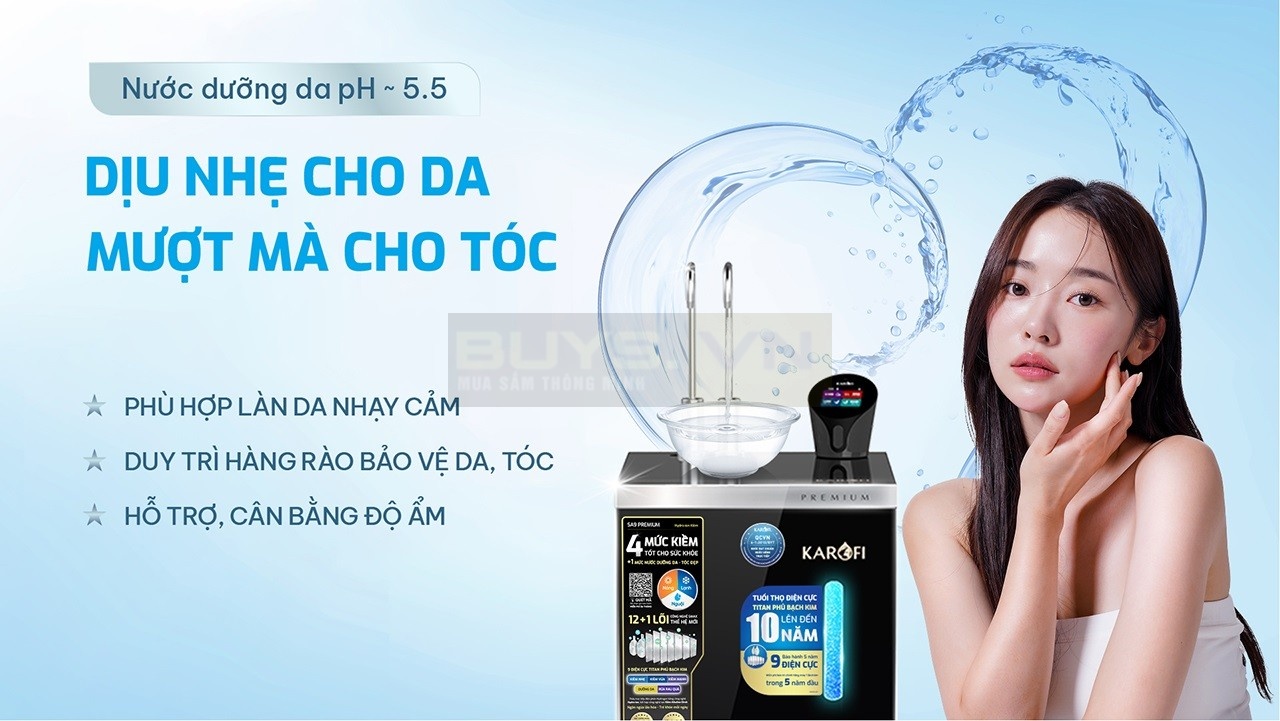 Máy lọc nước nóng lạnh Hydro-ion Kiềm Karofi SA9 PREMIUM- Buys.vn (3)
