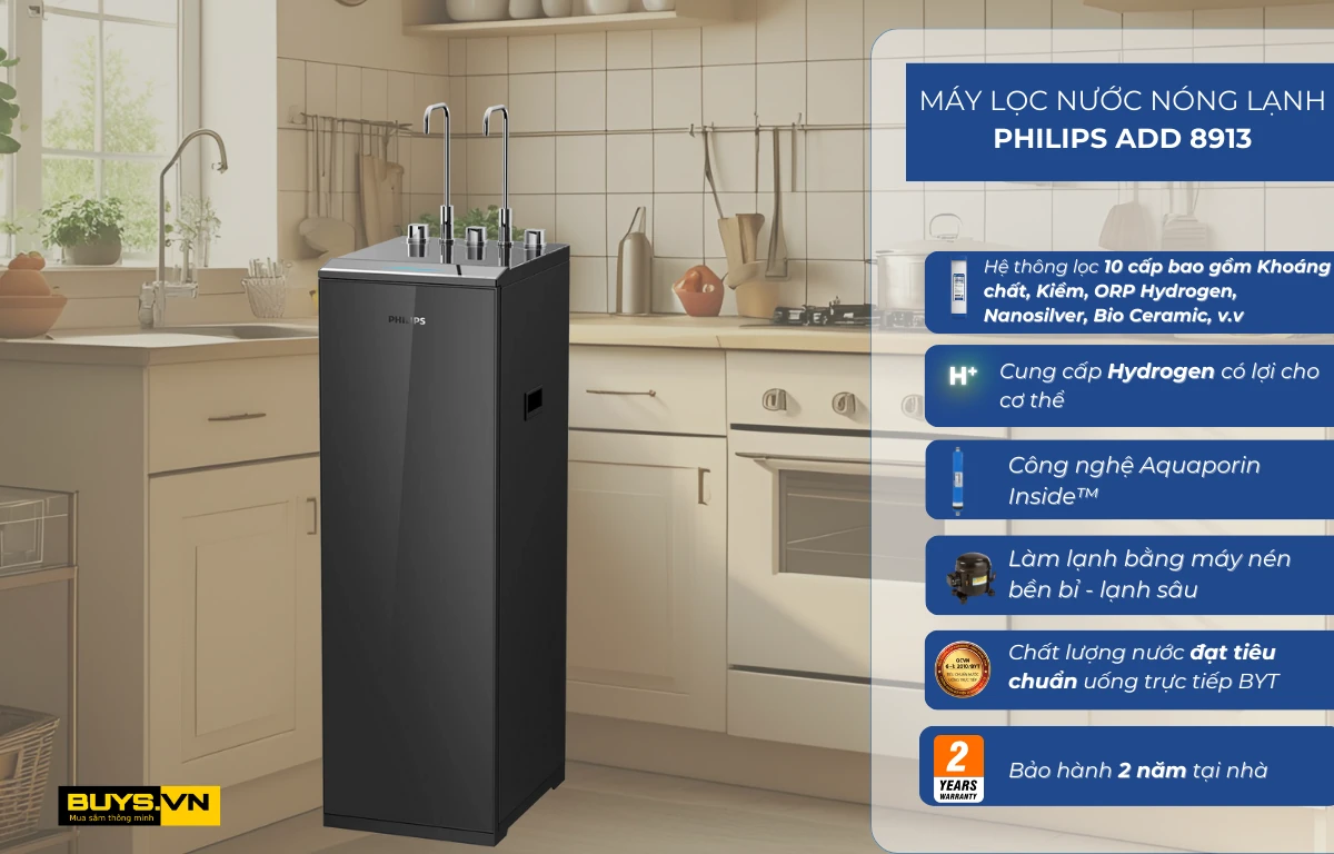 Máy lọc nước nóng lạnh PHILIPS ADD8913- Buys.vn Mua sắm thông minh (3)