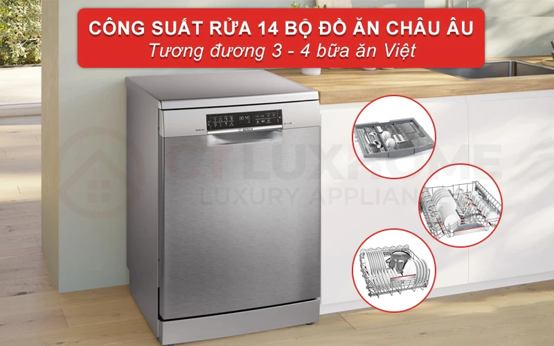 MÁY RỬA BÁT BOSCH ĐỘC LẬP SMS6ZCI85M