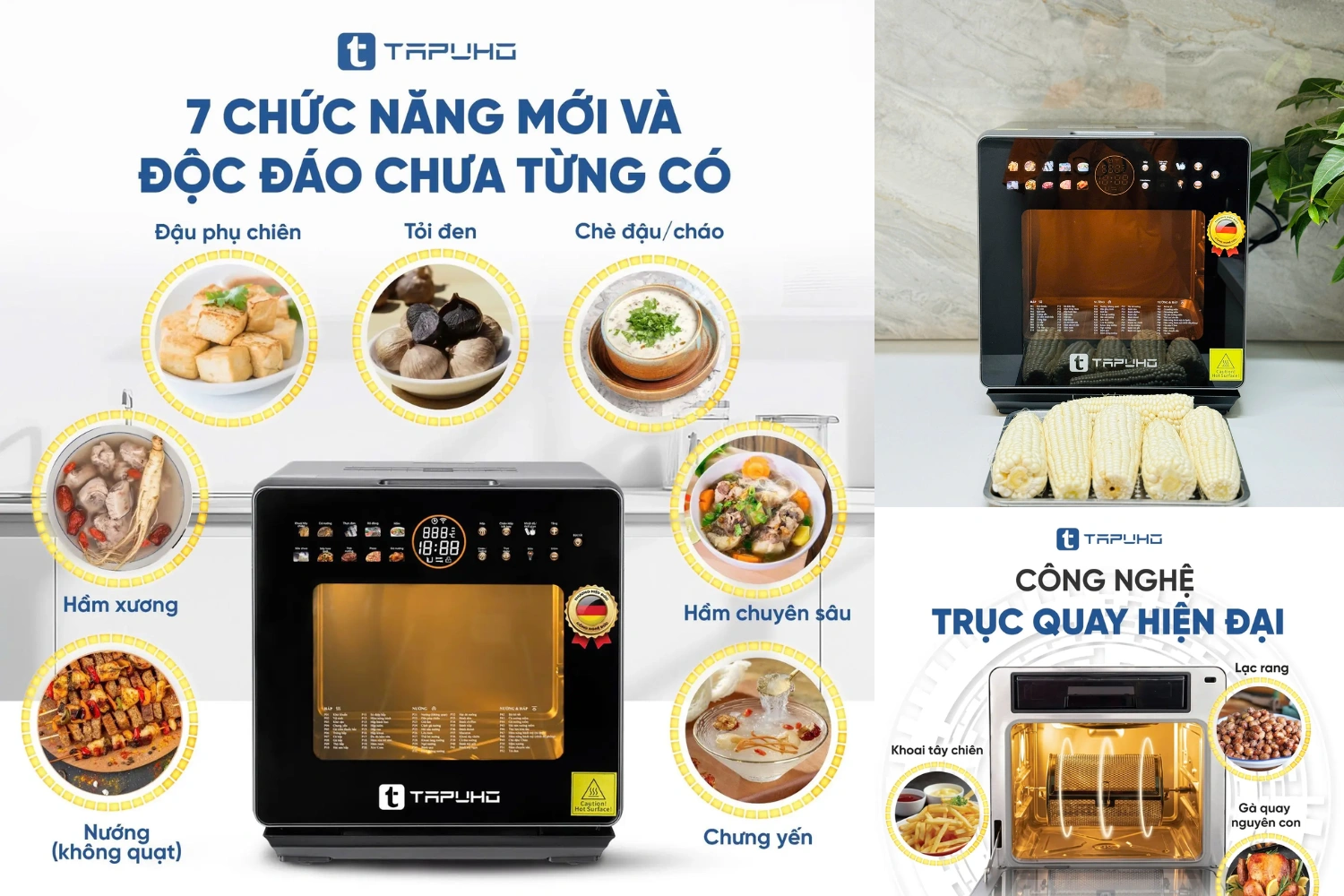 Nồi chiên hơi nước Tapuho TSF16 Color Plus