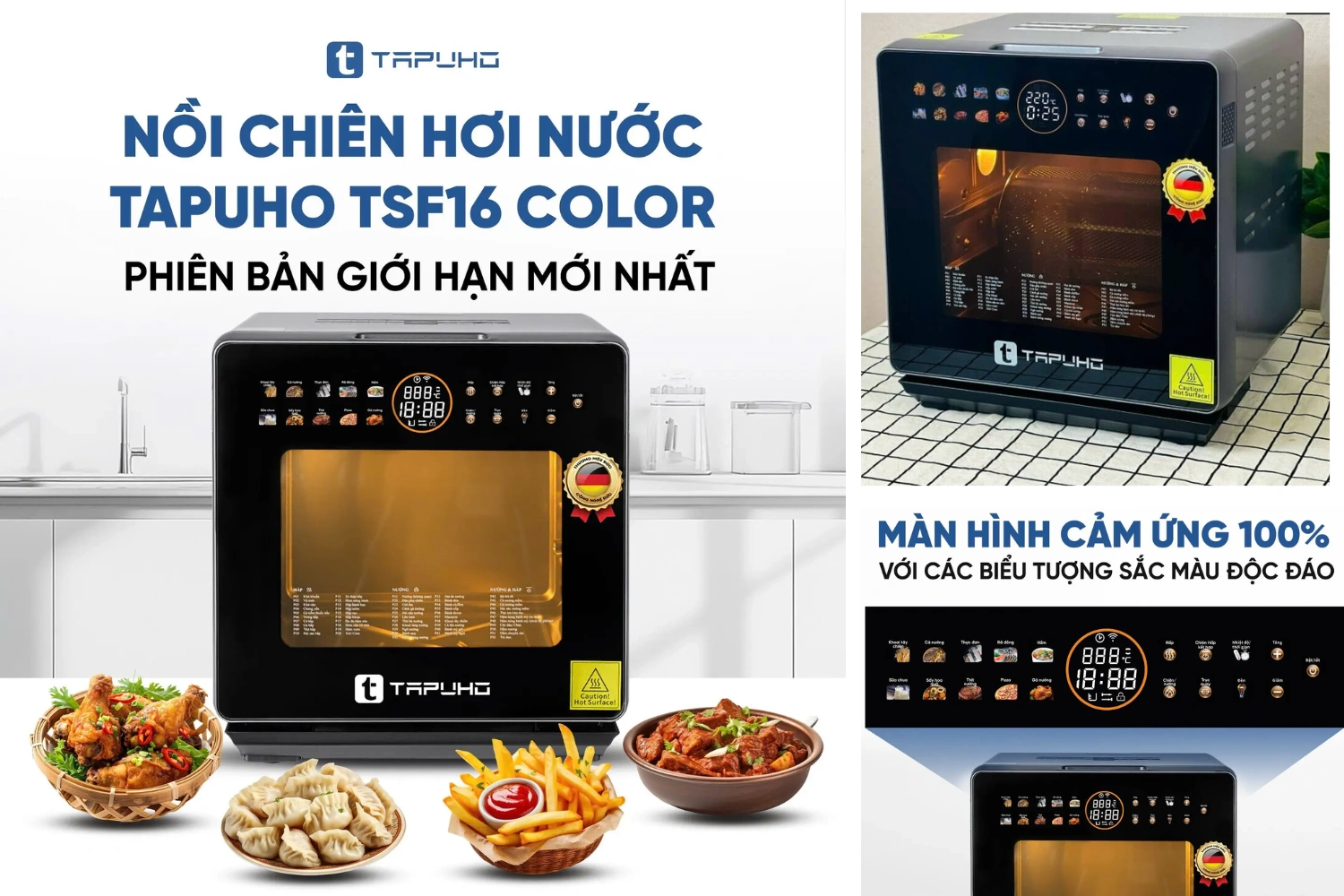 Nồi chiên hơi nước Tapuho TSF16 Color Plus