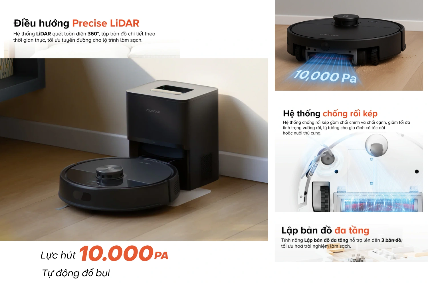 Robot hút bụi lau nhà Roborock Q7 TF+