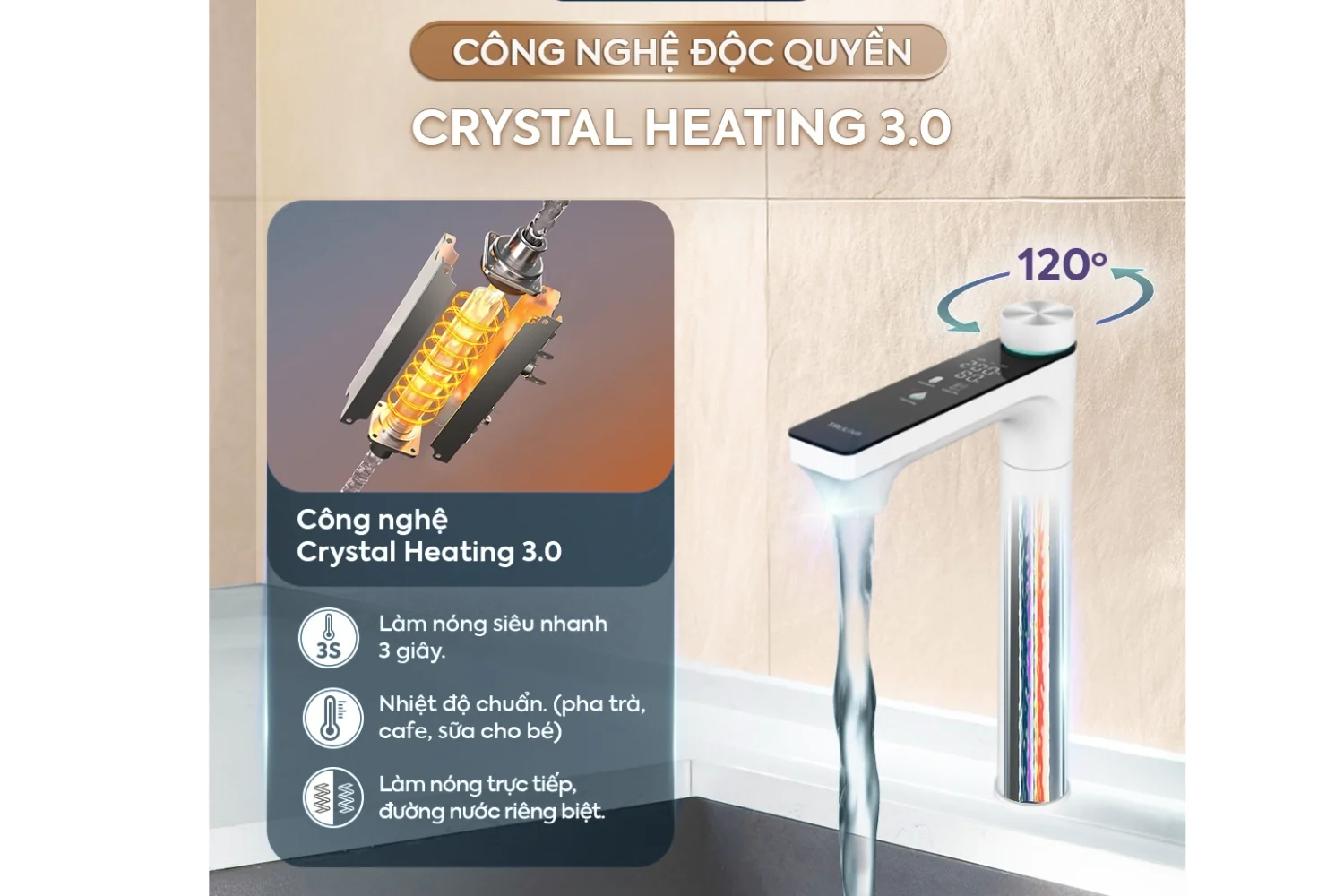 Máy lọc nước âm tủ bếp Truliva UR61096H