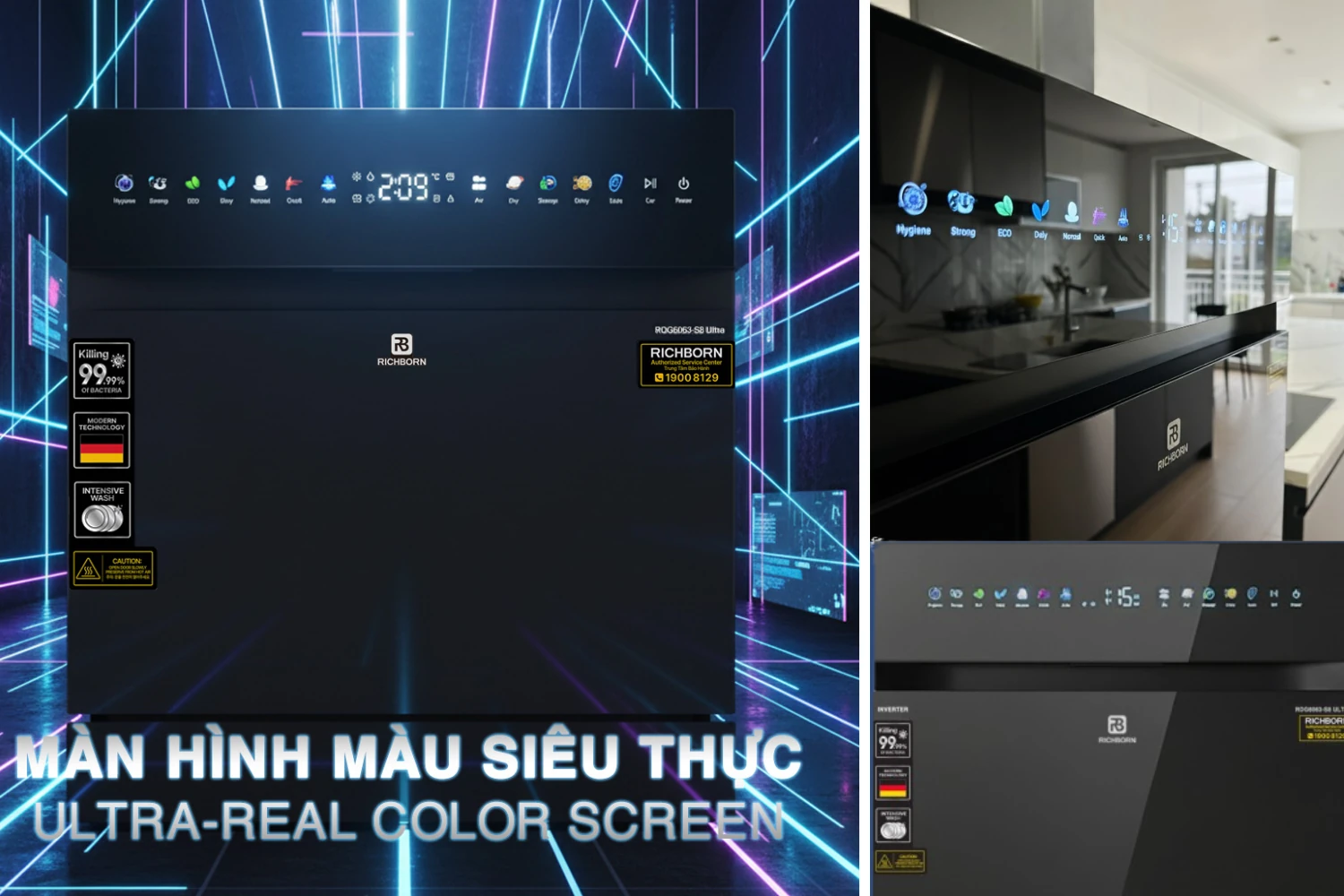 Máy rửa bát Richborn RDG6063-S8 Ultra