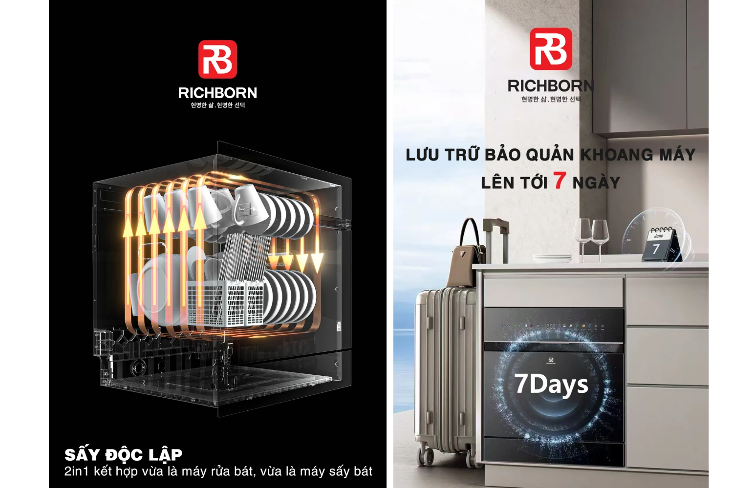 Máy rửa bát Richborn RDG6063-S8 Ultra
