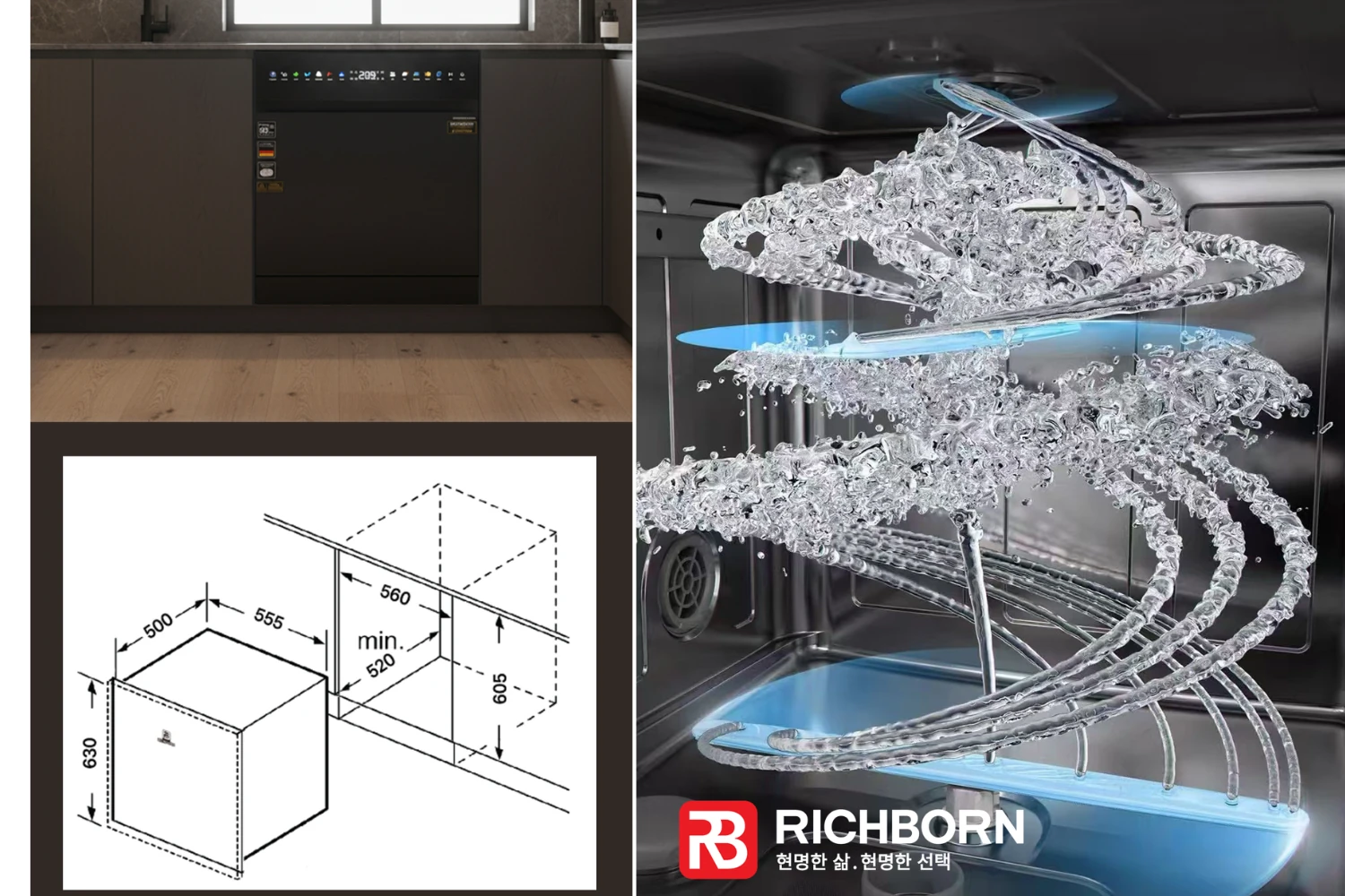 Máy rửa bát Richborn RDG6063-S8 Ultra