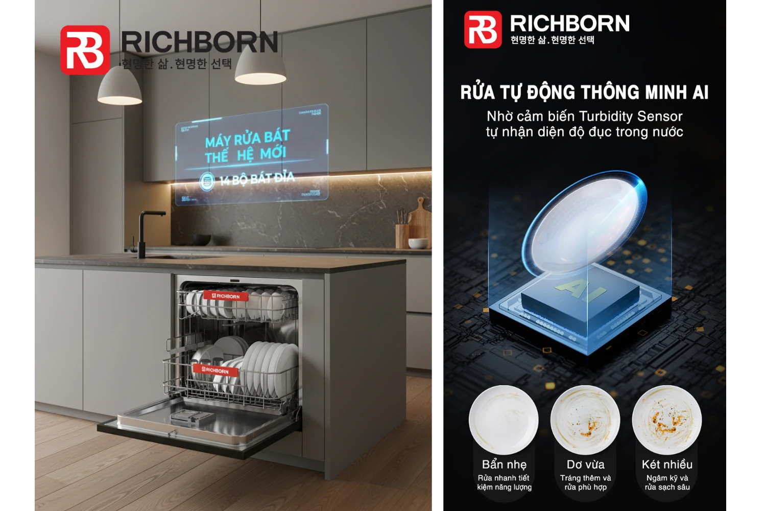 Máy rửa bát Richborn RDG6063-S8 Ultra