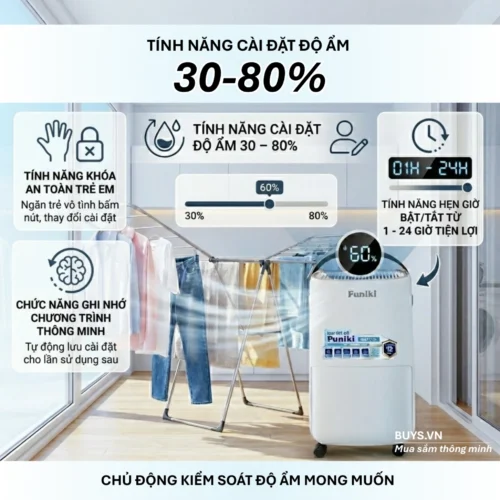 Máy hút ẩm Funiki HDF1601 hiện đại