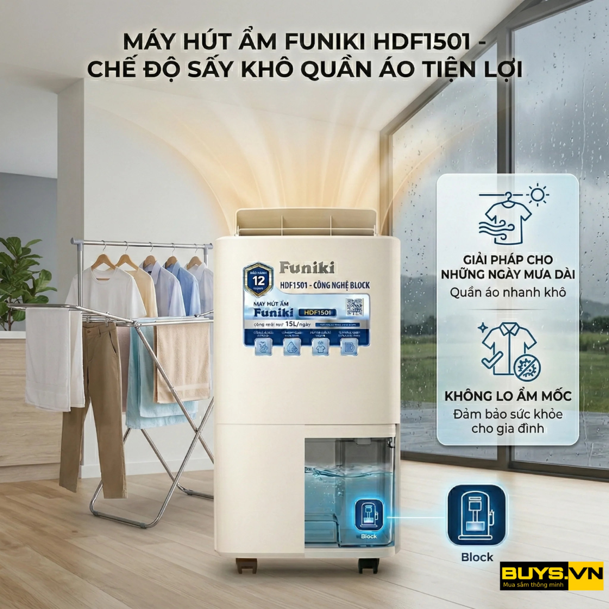 Máy hút ẩm Funiki HDF1502
