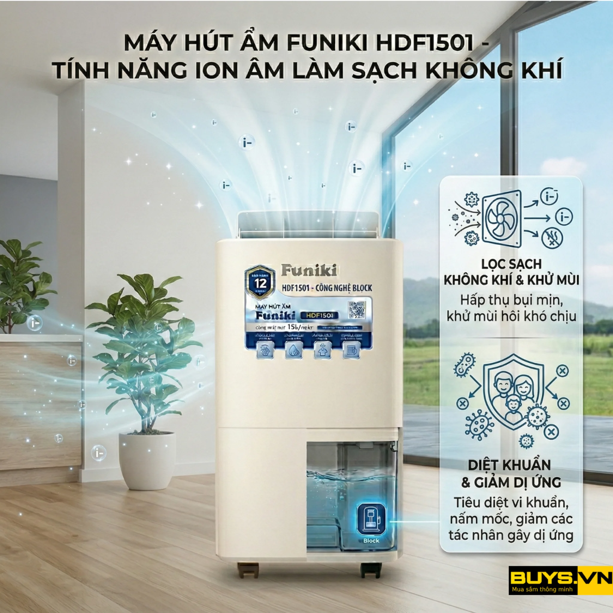 Máy hút ẩm Funiki HDF1502