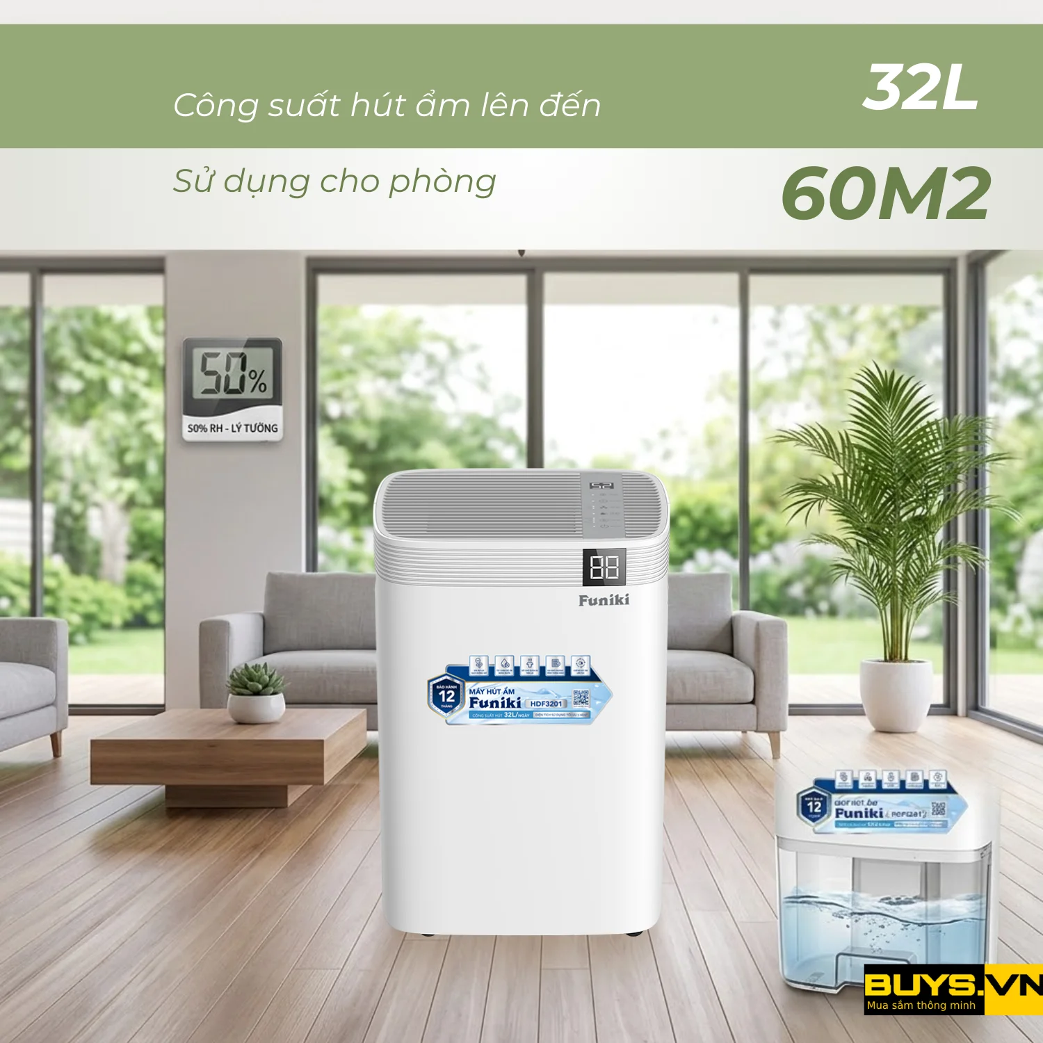 Máy hút ẩm Funiki HDF3201
