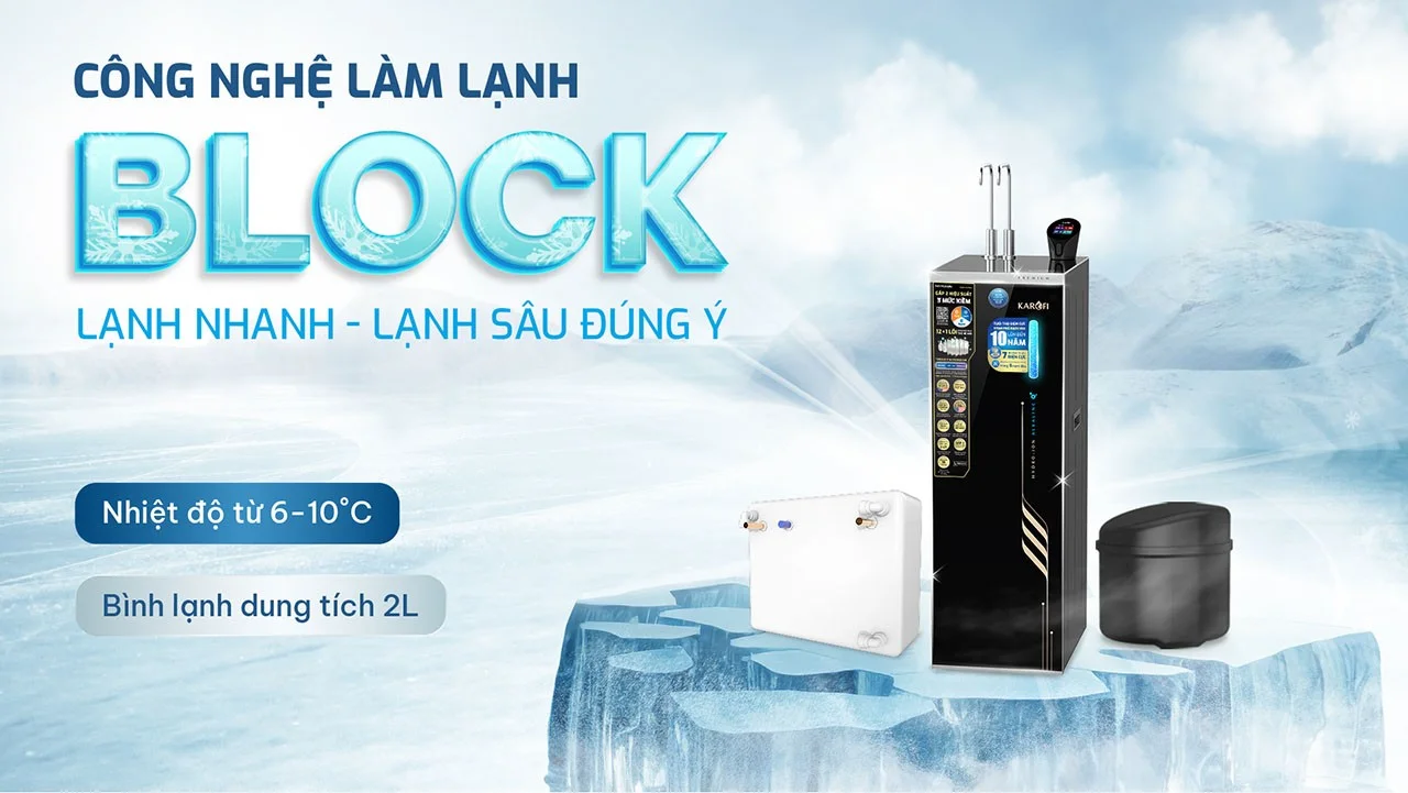 MÁY LỌC NƯỚC NÓNG LẠNH HYDRO-ION KIỀM KAROFI SA8 PREMIUM 32 Máy Lọc Nước Nóng Lạnh Hydro-Ion Kiềm Karofi SA8 PREMIUM
