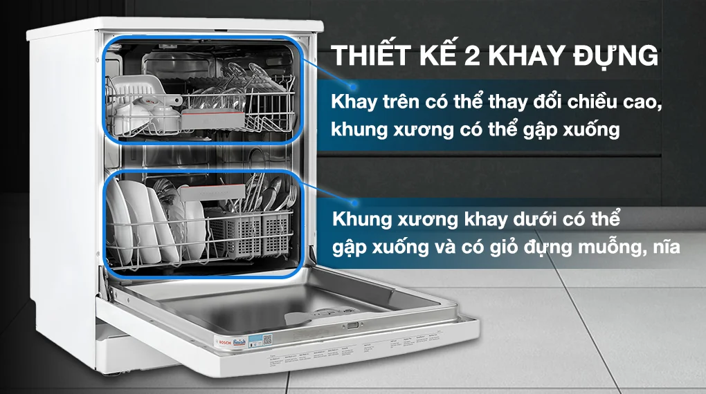 MÁY RỬA BÁT BOSCH SMS2IVW01P - SERIAL 2 - SẤY TĂNG CƯỜNG 28 Máy rửa bát Bosch SMS2IVW01P