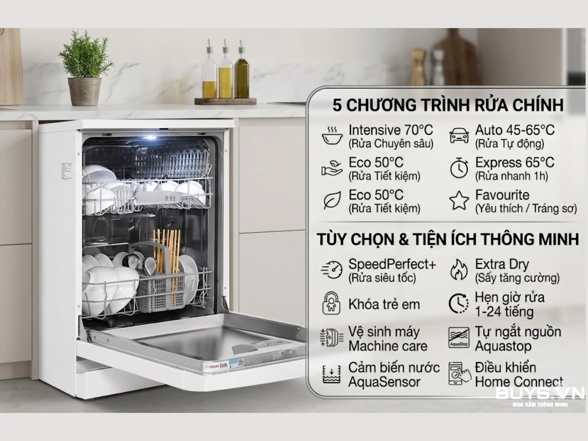 MÁY RỬA BÁT BOSCH SMS2ITW04E 26 máy rửa bát Bosch SMS2ITW04E Buys.vn (5)