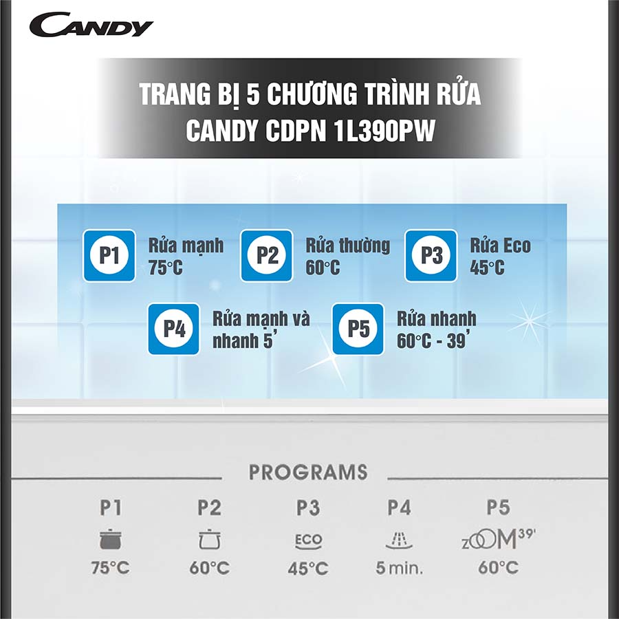 Máy rửa bát Candy CDPN 1L390PW- Buys.vn (14)