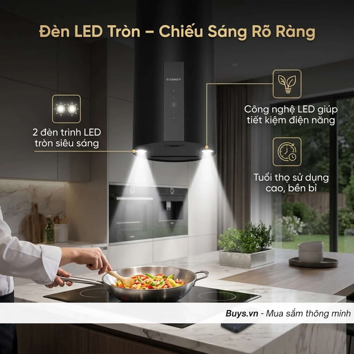 Máy Hút Mùi Độc Lập Canzy CZ-H600DI