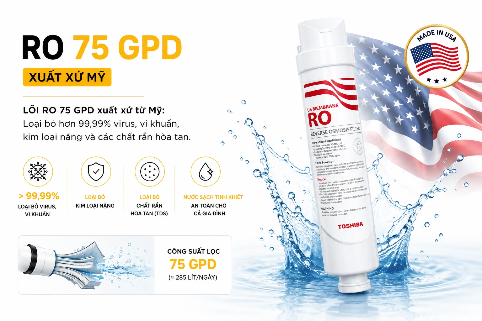 MÁY LỌC NƯỚC RO TOSHIBA PURE TWP-N2396SVN(W) 27 Máy lọc nước RO Toshiba Pure TWP-N2396SVN(W)