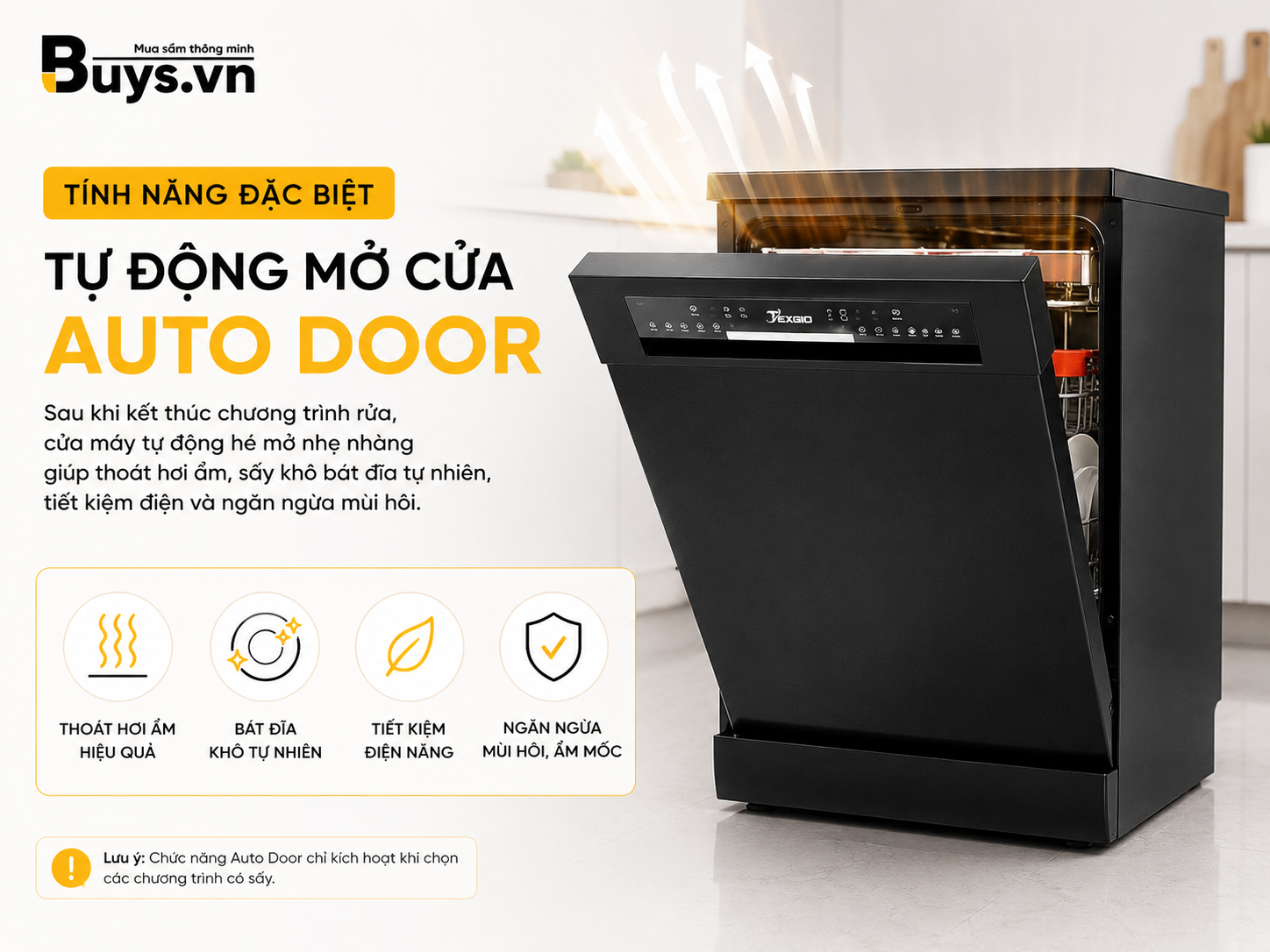 MÁY RỬA BÁT TEXGIO TGF87W45B ELITE 27 Máy rửa bát Texgio TGF87W45B Elite