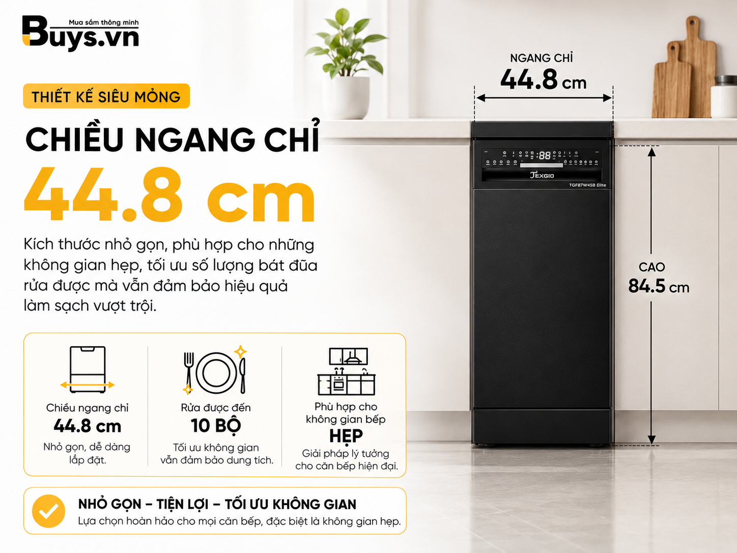MÁY RỬA BÁT TEXGIO TGF87W45B ELITE 32 Máy rửa bát Texgio TGF87W45B Elite- Bus.vn (6)