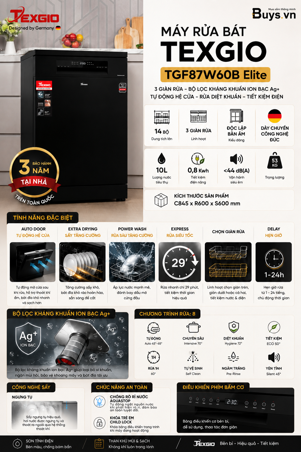 Máy rửa bát Texgio TGF87W60B Elite- Buys.vn (7)