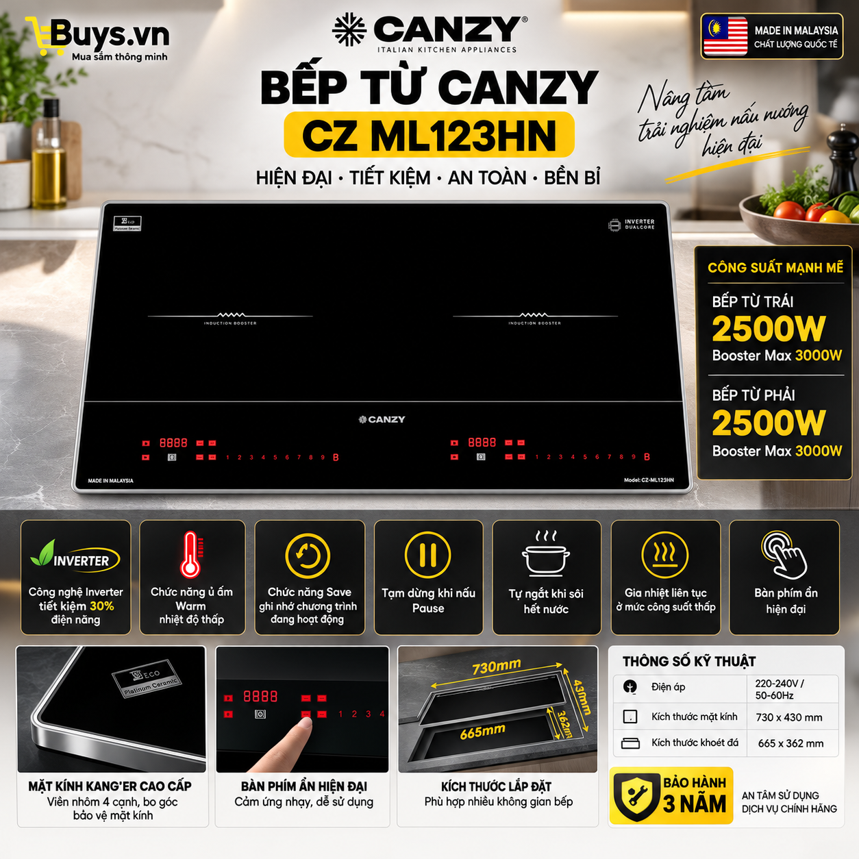 Bếp từ CANZY CZ ML123HN