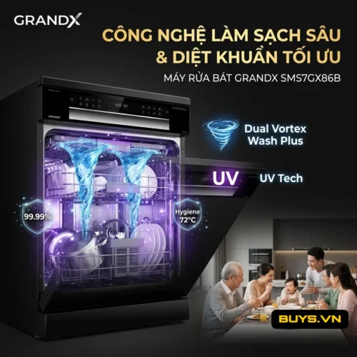 MÁY RỬA BÁT GRANDX SMS7GX86B