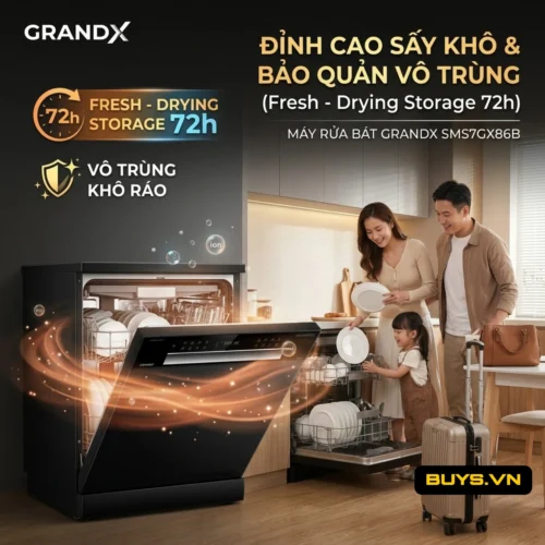 MÁY RỬA BÁT GRANDX SMS7GX86B