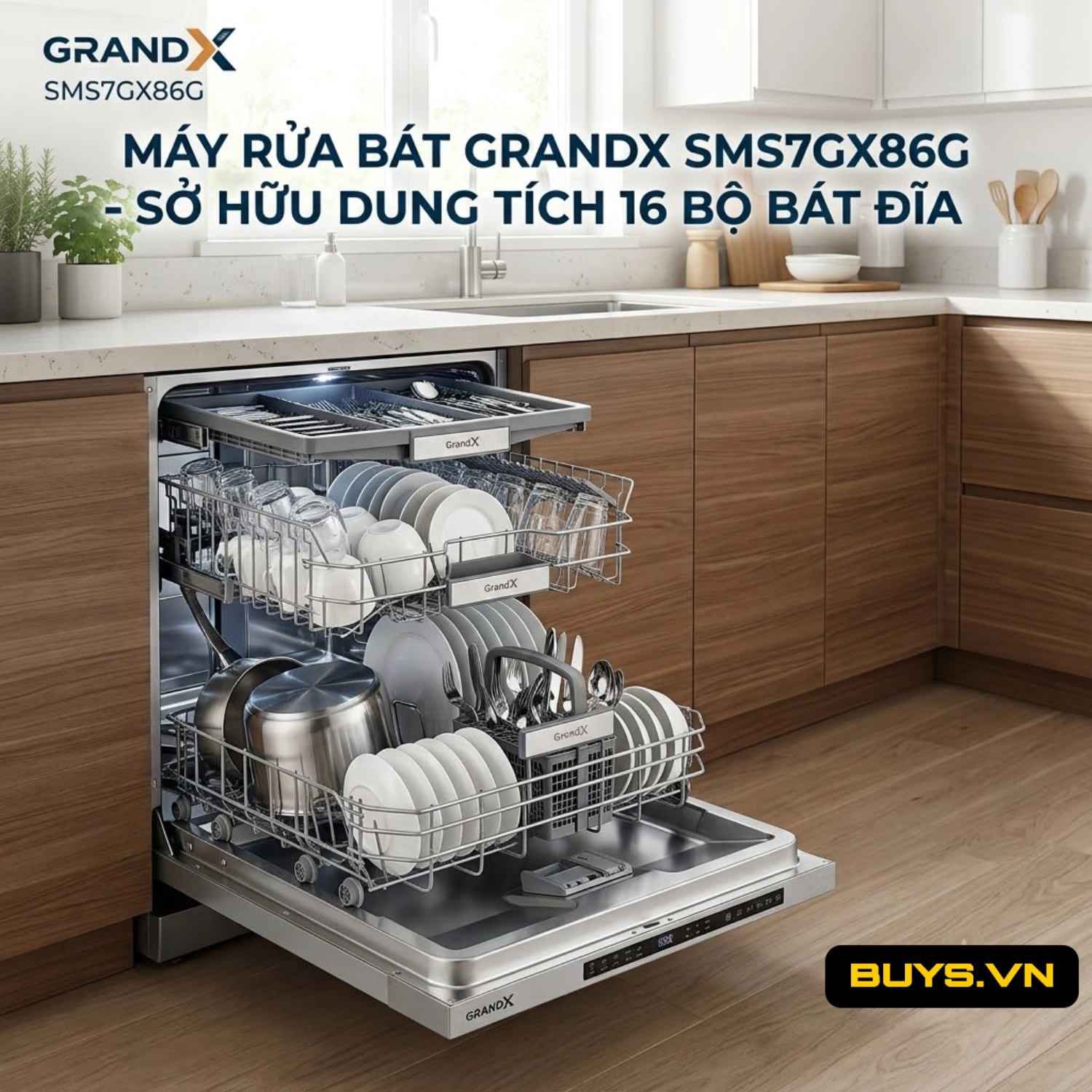 MÁY RỬA BÁT GRANDX SMS7GX86G