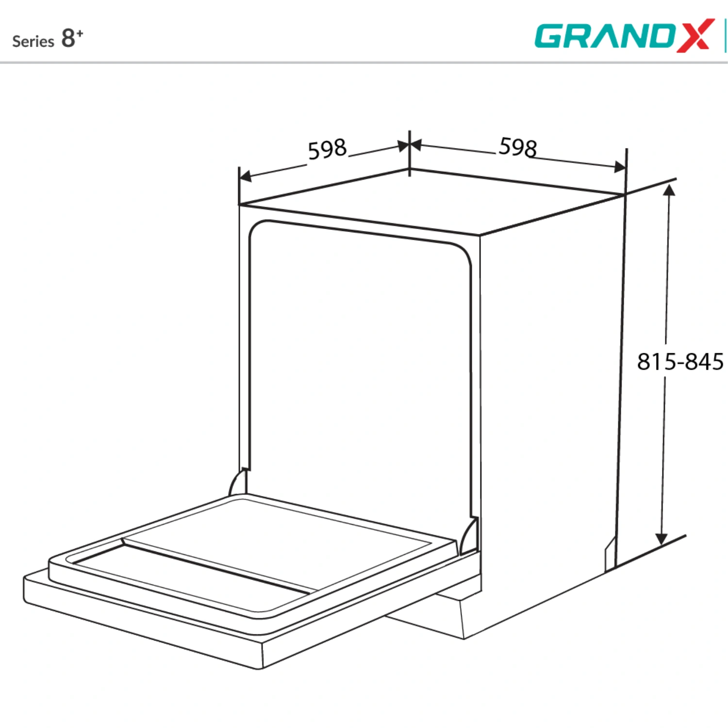 Máy rửa bát GrandX SMS8GX87G