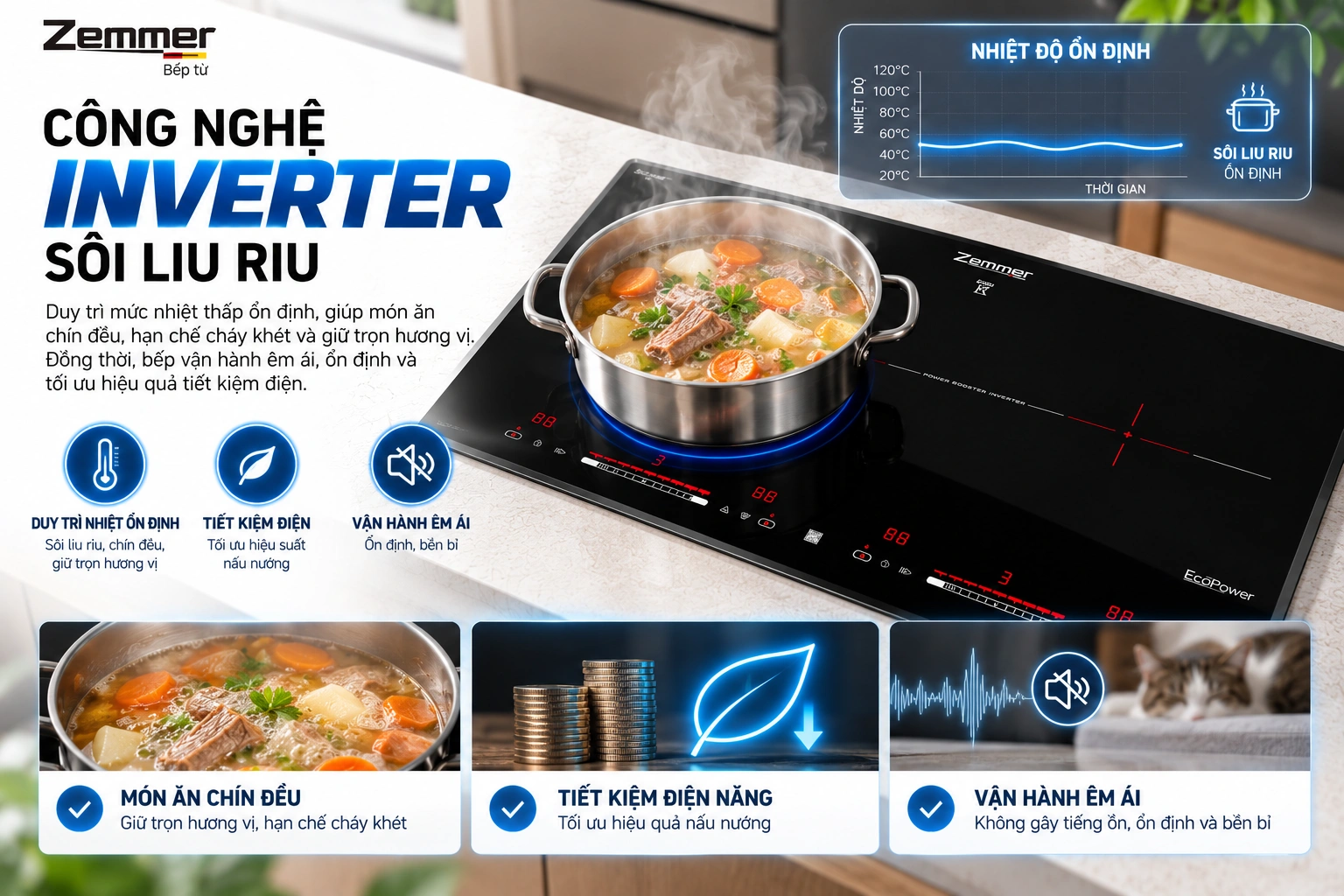 Bếp từ đôi Zemmer IZM 203 PRO