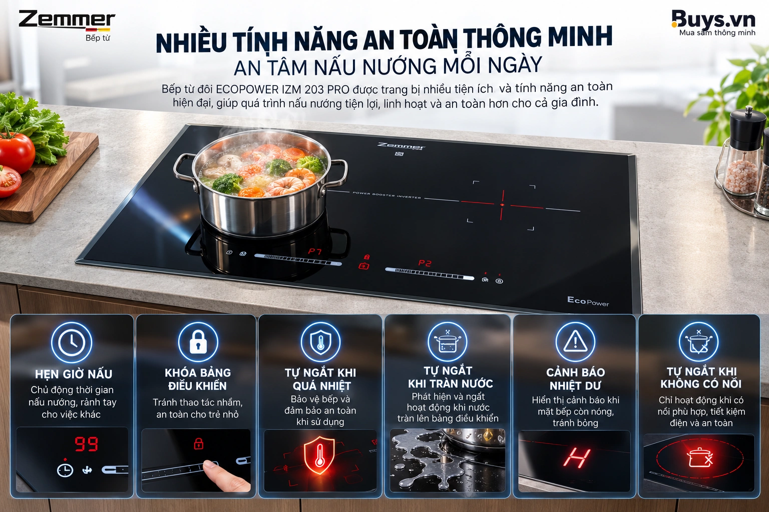 Bếp từ đôi Zemmer IZM 203 PRO