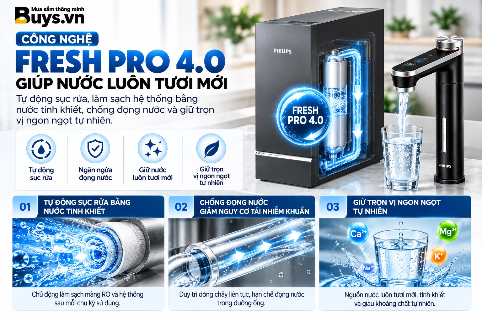 Máy lọc nước Philips UTS LOTUS PRO 3000G (AUT9124)